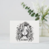 Sorry Postcard Postkarte (Stehend Vorderseite)