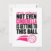 Sorry Princess Volleyball Ball" Postkarte (Vorne/Hinten)