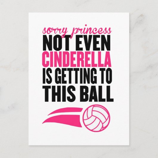 Sorry Princess Volleyball Ball" Postkarte (Vorderseite)