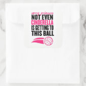 Sorry Princess: Volleyball Quadratischer Aufkleber (Tasche)