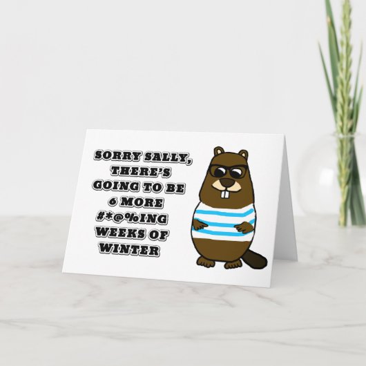 Sorry Sally, 6 more #*@%ing wochen winter Karte (Vorderseite)