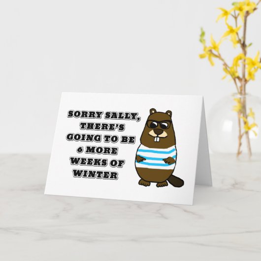 Sorry Sally, 6 weitere Wochen Winter Karte (Gelbe Blume)