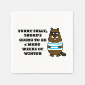 Sorry Sally, 6 weitere Wochen Winter Serviette (Vorderseite)