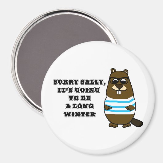 Sorry Sally, Long Winter Magnet (Vorderseite/Rückseite)