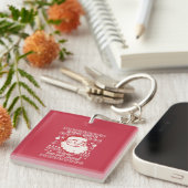 Sorry Santa Friends Bad Influence Ugly Christmas Schlüsselanhänger (Vorderseite rechts)