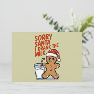 Sorry Santa I hat das Milk Baby WeihnachtsOutfit g Feiertagskarte