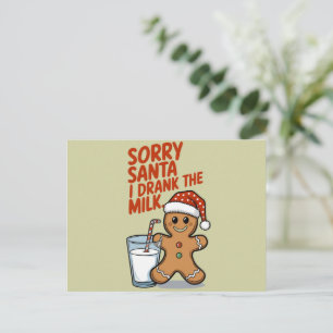 Sorry Santa I hat das Milk Baby WeihnachtsOutfit g Feiertagspostkarte