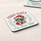 Sorry Santa, ich bin Feral gewesen Getränkeuntersetzer (Linke Seite)