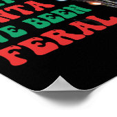 Sorry Santa Ich war Feral Fun Cat Christmas Ligh Poster (Ecke)