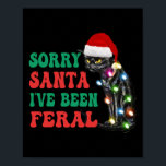 Sorry Santa Ich war Feral Fun Cat Christmas Ligh Poster<br><div class="desc">Tut mir leid,  dass Santa I've Feral Fun Cat Weihnachtsbeleuchtung war</div>