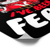 Sorry Santa I've Been Feral Cheeky Cat Christmas P Poster (Ecke)