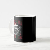 Sorry Santa I've Been Feral Christmas Holiday Racc Kaffeetasse (Vorderseite Links)