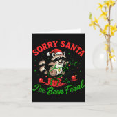 Sorry Santa I've Been Feral Christmas Holiday Racc Karte (Gelbe Blume)