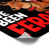 Sorry Santa I've Been Feral Christmas Holiday Recc Poster (Ecke)