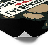 Sorry Santa I've Been Feral Funny Raccoon Meme Xma Poster (Ecke)