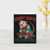 Sorry Santa Ive war Feral Funny Feral Opossum Chr Karte (Gelbe Blume)