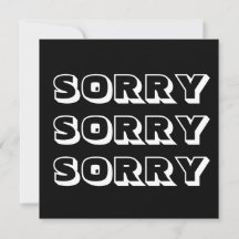 Sorry, Schwarz-weiß modern kühl