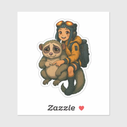 Sorry Slowlorris & Waifu Cyberpunk SRYcoin Sticker (Blatt)