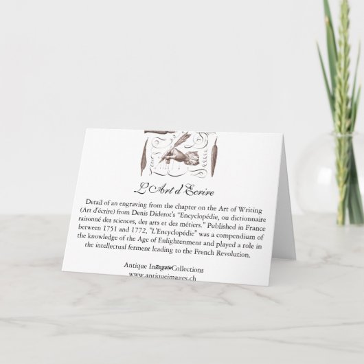 Sorry, so lange zu schreiben - antikes Gravieren Karte (Rückseite)