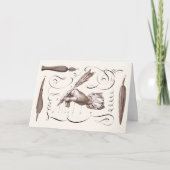 Sorry, so lange zu schreiben - antikes Gravieren Karte (Vorderseite)