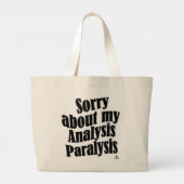 Sorry über Analyse Paralyse Gaming Motto Jumbo Stoffbeutel (Rückseite)
