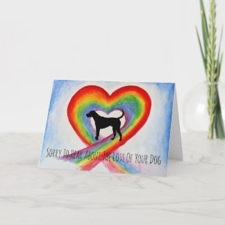 Sorry über den Verlust des Hunde Rainbow Bridge Be Karte