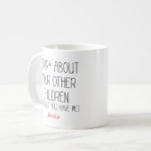 Sorry über Ihre anderen Kinder Personalisierte Mam Kaffeetasse (Vorderseite Links)