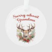 Sorry über Oma Acrylic Ornament (Vorderseite)