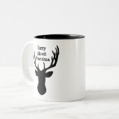 Sorry über Oma Christmas Reindeer Zweifarbige Tasse (Vorderseite Links)