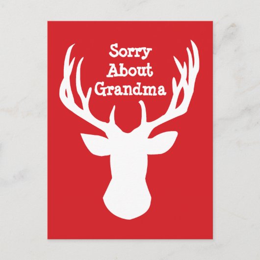Sorry über Oma Christmas Rentier Postcard Postkarte (Vorderseite)