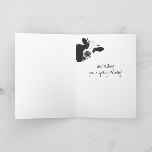 Sorry über Unfälle Blume Spaß Cow Holstein Karte (Innenseite)