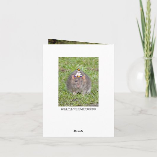 Sorry verspäteter Geburtstag - Ratten Karte (Rückseite)