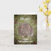 Sorry verspäteter Geburtstag - Ratten Karte (Gelbe Blume)