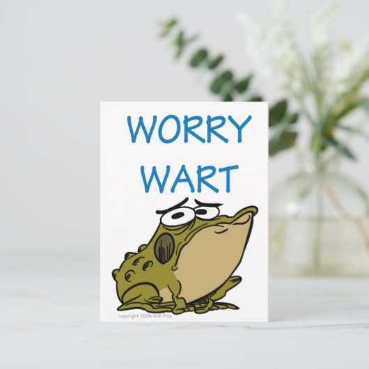 SORRY WART POSTKARTE (Stehend Vorderseite)