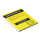 'Sorry, we missing you'notepad design Notizblock (angewinkelt)