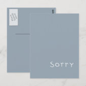 Sorry weiße Postkarte (Vorne/Hinten)