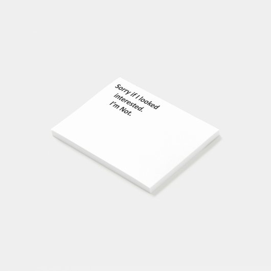 Sorry, wenn ich interessiert sah post-it klebezettel (angewinkelt)