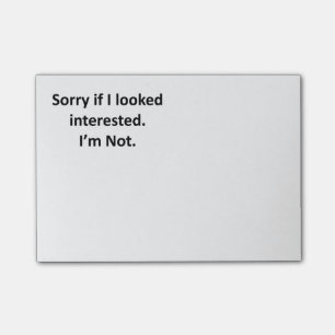 Sorry, wenn ich interessiert sah post-it klebezettel