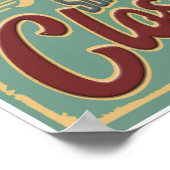 Sorry, wir sind geschlossen Business Retro Embosse Poster (Ecke)