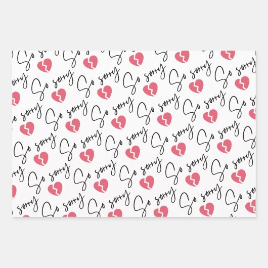 Sorry Wrapping Paper Flat Sheet Set 3 Geschenkpapier Set (Vorderseite 3)