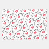 Sorry Wrapping Paper Flat Sheet Set 3 Geschenkpapier Set (Vorderseite 2)