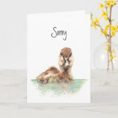 Sorry, wütende Ente, Ermutigung, Arbeitsplatzverlu Karte (Gelbe Blume)