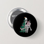 Sorta Beängstigend Sorta Frohe Weihnachten Button (Vorne & Hinten)