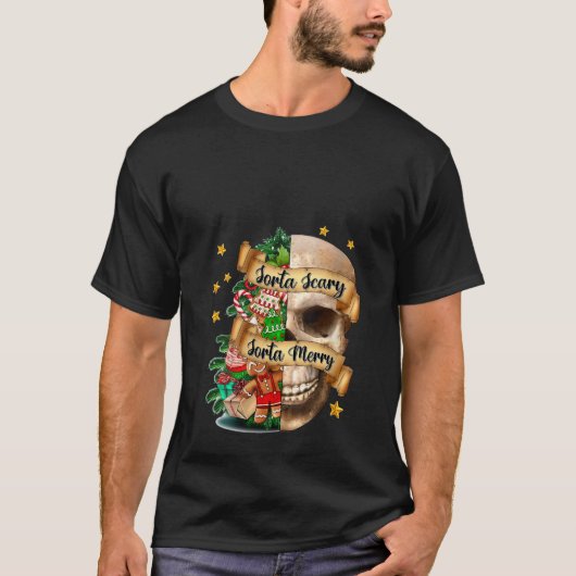 Sorta Beängstigend Sorta Frohe Weihnachten Weihnac T-Shirt (Vorderseite)