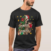 Sorta Beängstigend Sorta Merry Skeleton Weihnachts T-Shirt (Vorderseite)