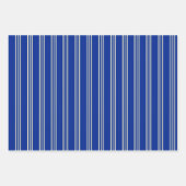 Sorta Blue Calico und Streifen Geschenkpapier Set (Vorderseite 2)