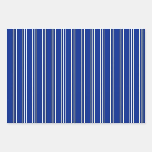 Sorta Blue Calico und Streifen Geschenkpapier Set (Vorderseite 2)