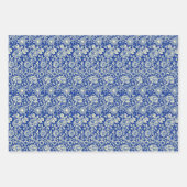 Sorta Blue Calico und Streifen Geschenkpapier Set (Vorderseite)