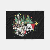 Sorta Merry Sorta Beängstigend Skeleton Hot Cocoa Fleecedecke (Vorderseite (Horizontal))