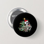 Sorta Merry Sorta Beängstigend Skeleton Snow Chris Button (Vorne & Hinten)